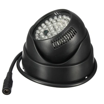 360 Laipsnių Pasukti 48 LED IR Infraraudonųjų spindulių Naktinio Matymo Padėti LED Lempos, VAIZDO Stebėjimo Saugumo Kameros
