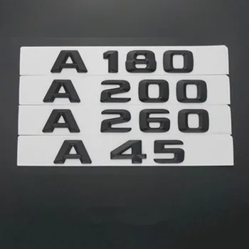 3D ABS Juodo Plastiko A45 A180 A260 A200 šildomos Galinės Logotipas Ženklelis Emblema Lipdukas Mercedes Benz W176 AMG Klasės A45 C63 E63