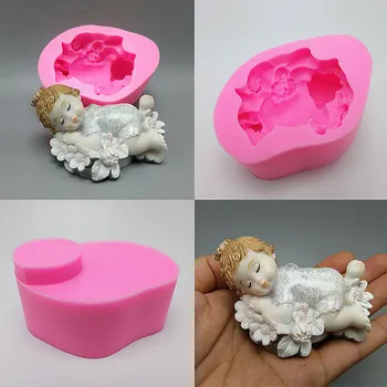3D gėlių fėja silikono formos minkštas pyragas pelėsių dervos gipso šokolado žvakė saldainiai pelėsių nemokamas pristatymas