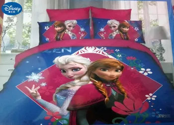 3Pcs Medvilnės Vaikų Patalynės Komplektas Užšaldyti Anna Elsa Namų tekstilės Mergina lova nustatyti bendrabučio kambaryje patalynės, pagalvių užvalkalas lapas