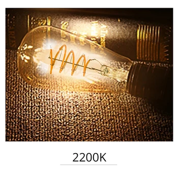 3W E27 Ampulä-LED Derliaus Lemputė 85-265V 220V Pritemdomi Kaitrinės Lempos ST64 A60 G80 G95 Antikvariniai Edison Bombillas Lampada