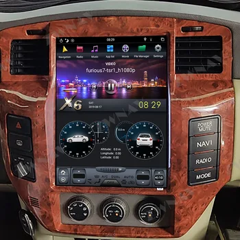 4+128GB Tesla Ekranas Nissan Patrol 5 Y61 Android 9.0 Automobilio Multimedijos Grotuvas GPS Navigaciją Auto Audio Video Radijas Stereo Vienetas