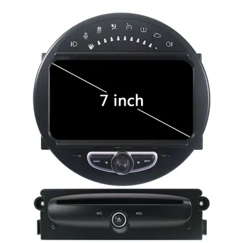 4+64 jutiklinis ekranas Android 9.0 Automobilio multimedijos Grotuvas GPS Audio Mini Cooper 2006-2013 m. radijo vaizdo stereo galvos vienetas BT nemokamai žemėlapyje