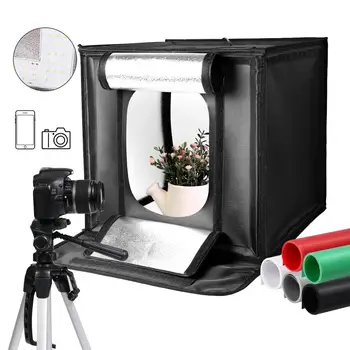 40cm*40cm 15.5 colių LED Lankstymo Foto Studija Softbox Šviesos dėžutės, šviesos, Telšių balta Žalia juodas fonas Aksesuarai, šviesos dėžutės