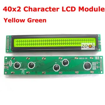40x2 4002 40*2 Simbolių LCD Modulis Geltona Žalia LED Backlight SPLC780D Nemokamas Pristatymas Nemokamai Stebėjimą