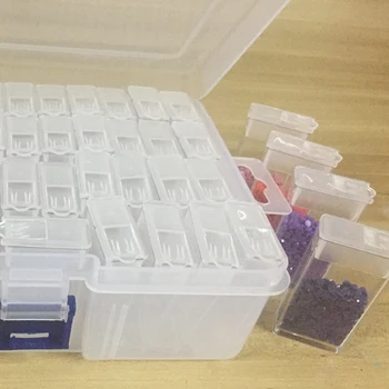 42-Ląstelių Diamond Dažymo Įrankiai Konteinerių Granulių Laikymo Dėžutė 