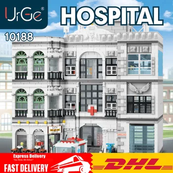 4953PCS Ligoninės Post Office Modulinės Modelio Blokai SS Street View Plytas, Vaikams, Žaislai Vaikams, Gimtadienio Dovanos 10188