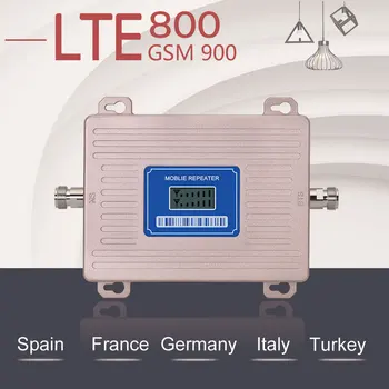 4G Interneto Stiprintuvo 2g 3g 4g Gsm Signalo Kartotuvų 4g Signalo Stiprintuvo Komplektas Mobilųjį Telefoną GSM 900 LTE 800 B20 Dual Band Ispanija