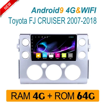 4GRAM garso radijo toyota FJ Cruiser 2007-2018 multimedijos sistema, DVD grotuvas, vaizdo RDS IPS padalinti ekraną carplay 1 din Android