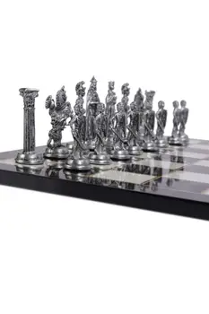 5. Nr. Antikvariniai Vario Šachmatų Ir Prabangos Lankstymo Marmuro Raštuotas Šachmatų Lenta Šachmatų Žaidimo Rinkinys