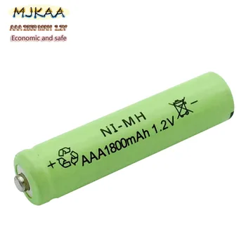 50Pcs Top Brand Žalia Įkrovimo Baterija (akumuliatorius AAA 1800 mAh Pre/Apsistoti Krauti Ni-MH Elementų Baterijų HR03, LR03