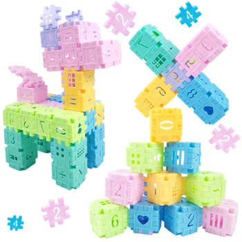 50pcs Vaikų Įdėjimas Blokai Žaislas Kūdikiui 