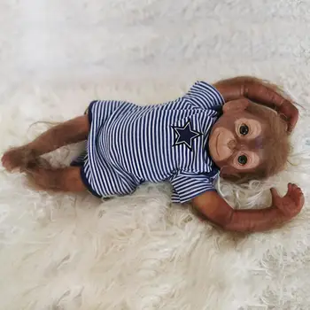 52cm Rankų darbo Išsamius Dažų Reborn Baby Monkey Naujagimiui Kolekcines, Meno Vaikų Žaislas
