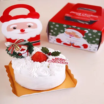5vnt Kalėdos Puošyba, Dovanų Dėžutėje Popieriaus Santa Claus Sniego Saldainių Maišelį Sausainių Linksmų Kalėdų Dekoracija Namuose Ranka Maišo Pack Dėžės