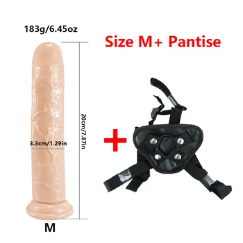 6 Dydžių Želė Dildo Strap-On Penis Reguliuojamas Strapon Dildo Realistiškas Sekso Žaislai, Lesbiečių Moterų Porų Galinga Siurbimo Taurės