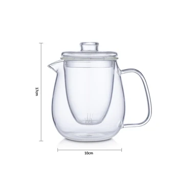 600ML/1.2 L Stiklinis arbatinukas Su Stiklo Arbata Infuser Virdulys Arbatai Vandens Gėrimo Didelės Talpos Drinkware Porable Butelis Virdulys