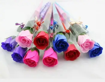 60pcs Kūrybos Muilo Gėlių Vieną Rose Dirbtinės Gėlės Vestuvių Naudai, Gimtadienis, kalėdos, namų Puošybai Meilužis Dovanos