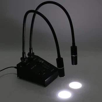 6W 6500K LED Mikroskopo Apšvietimas Gooseneck Šviesos Lempos Pramonės Vietoje Šviesos Lempa Su 60 LED Šviesos Žiedas 110V-220V