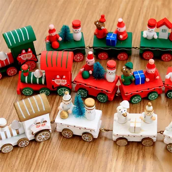 6pcs Mini Kalėdinė Dekoracija Medinis Žaislas Traukinio Namų Dekoro Kalėdų Dovana Vaikams, Žaislai Diecasts & žaislai Vaikams, N3