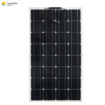 6pcs lanksčias saulės skydelis 100W 18VDC 12V baterijų sistemos 21% Didelio efektyvumo saulės elementų mono