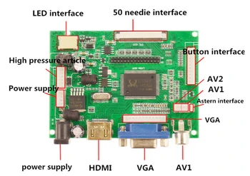 7 colių LCD Ekrano Monitorius su Nuotolinio Vairuotojo Kontrolės Valdyba 2AV HDMI VGA Aviečių Pi Bananų/Oranžinė Pi mini kompiuterio