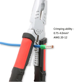 7-in-1 elektrikas, multi-funkcija replės, vielos išpardavimas užspaudimo replės kabelį įrankiai HRC62±2 Vielos pjovimo adata nosies tiekėjas