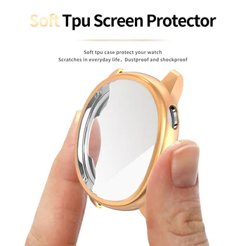8 Pack Soft Screen Protector Cover for Samsung Galaxy Žiūrėti Aktyvios 2 1 Atveju 40mm 44mm Bamperis Slim TPU Šviesos Shell Priedai
