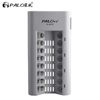 8 Slots PALO Smart Įkroviklį su led ekranas, AA/AAA NICD NIMH akumuliatorius+8pcs AAA 1100mah NIMH batteria batterias