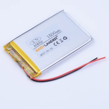 800PCS/DAUG 604050 3.7 V, 1500 mah li-Polimero Li-ion Baterija GPS navigatorius DVR MP3 MP4 nemokamas pristatymas