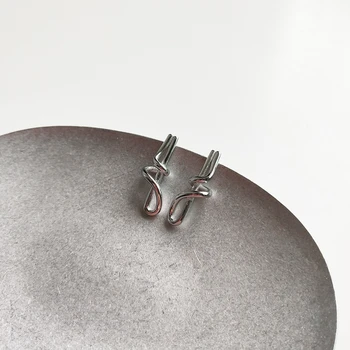 925 sterlingas sidabro austi nereguliarus stud auskarai sidabro rankų darbo mados asmenybės dizaineris auskarai moterims fine jewelry