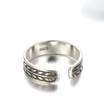 925 sterlingas sidabro mados tailando sidabro retro stiliaus ponios piršto žiedai, papuošalai moterų nr. išnyks atvira šalis žiedas didmeninės