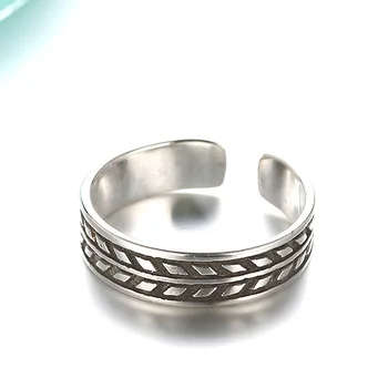 925 sterlingas sidabro mados tailando sidabro retro stiliaus ponios piršto žiedai, papuošalai moterų nr. išnyks atvira šalis žiedas didmeninės