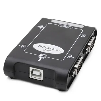 9pin USB 2.0 su 4 prievadų RS232 Serial DB9 (COM Valdytojas Jungčių Adapteris Hub USB šakotuvai