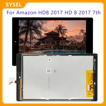 AAA Amazon HD8 2017 HD 8 2017 7th Gen SX034QT Lcd Ekranas Jutiklinis Ekranas skaitmeninis keitiklis Asamblėja
