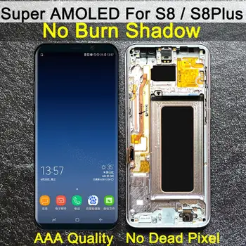 AAA ORIGINALUS SUPER AMOLED S8 LCD su rėmu 