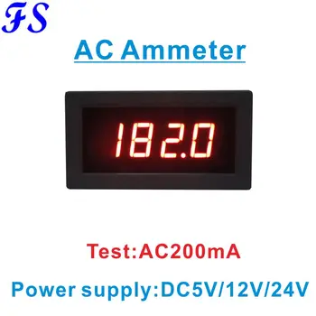 AC 200mA Skaitmeninės Srovės Matuoklis AC Ammeter KINTAMOSIOS Srovės Stebėti Amp Skydelis Metrų AC Amperer Meter Galia: DC 5V (12V 24V LED skirti 0,56 Colių