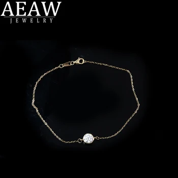 AEAW Kietas sidabro 6.5 mm 1.0 ct Laboratorijoje Auginami Moissanite Deimantų Apyrankės Testas Teigiamas, Moterų Mados Stilius Fine Jewelry