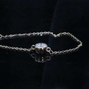 AEAW Kietas sidabro 6.5 mm 1.0 ct Laboratorijoje Auginami Moissanite Deimantų Apyrankės Testas Teigiamas, Moterų Mados Stilius Fine Jewelry