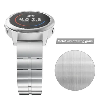 AN 20mm Nerūdijančio Plieno Watchbands už Fenix 5S Metalo Apyrankė Pakeitimo 