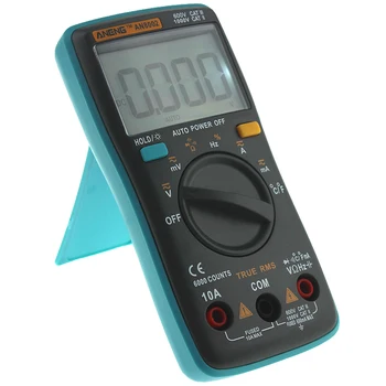 ANENG AN8002 LCD Skaitmeninis Multimetras 6000 Skaičiuoja Apšvietimas AC/DC Ammeter Voltmeter Ohm Portable Meter + Test Lead Set