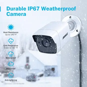 ANNKE 4pcs 5MP Kamerų IP67 atsparus Vandeniui Vaizdo Stebėjimo Lauko Bullet Kameros IR Cut Filter Kit Fotoaparatas