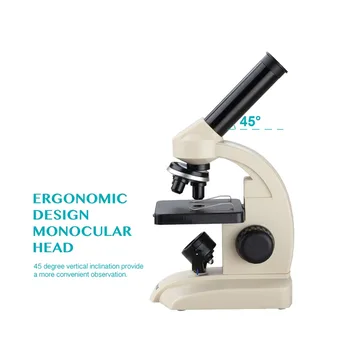 AOMEKIE Monokuliariniai Biologinis Mikroskopas 70X-400X Apačioje Lempos Skaidrės Pavyzdys Ląstelių Žiūrėti Studentų Mokslo Vaikas Dovana