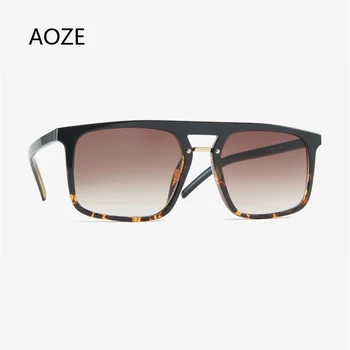 AOZE Naujų 2020 m. Prabangus retro tendencija didelis rėmas moteriški akiniai nuo saulės ženklo dizaino vyriški lauko vairavimo akiniai nuo saulės Oculos De Sol UV400