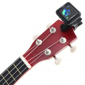 AROMATAS AMT-100 Clip-on Elektrinės Gitaros Derintuvas Metronome 2 in 1 su įmontuota Baterija, USB Kabelis, Guitar /Bass /Ukulėle/ Smuikas