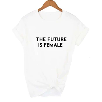 ATEITIS YRA MOTERŲ Spausdinti Moterų Marškinėlius Vasaros Atsitiktinis Marškinėliai Lady Mergina Viršuje Tee Mados Tumblr Grunge Tshirts