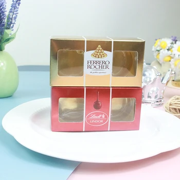 AVEBIEN 50pcs Baby shower gimtadienio Ferrero šokolado popierius dovanų dėžutė Vestuvių Nori Saldainių Dėžutė Svečias Kartoninė pakuotė dėžutė