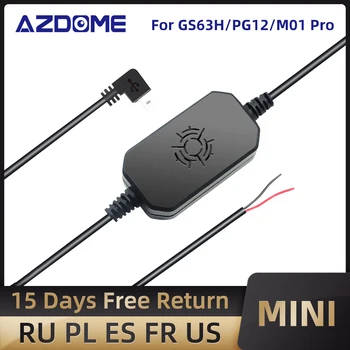 AZDOME Mini USB Hardwire Rinkinys 12/24V į 5V Maitinimo Adapteris Kabelio M11 M06 GS63H PG01 PG02 DVR Brūkšnys Cam Žemos Įtampos Apsauga