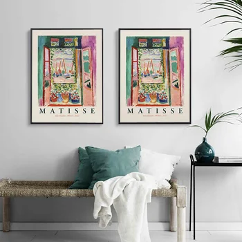 Abstrakti Matisse Meno Minimalizmas Plakatas Moderni Funkcija, ir Palieka Stiliaus Drobės Sienos Meno Tapybos Namų Puošmena Miegamasis