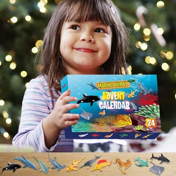 Advento Kalendorius Žaislas 2020 Jūrų Gyvūnų 24pcs Jūrinių Gyvūnų, Žaislų, Įvairių Atgalinės atskaitos Kalendorius Žaislas Chirdren Juguetes Vaikų Dovanų