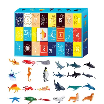 Advento Kalendorius Žaislas 2020 Jūrų Gyvūnų 24pcs Jūrinių Gyvūnų, Žaislų, Įvairių Atgalinės atskaitos Kalendorius Žaislas Chirdren Juguetes Vaikų Dovanų